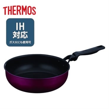サーモス　炒め鍋　レッド　IH対応　KFM-D　THERMOS(26cm)