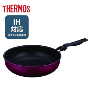 サーモス　炒め鍋　レッド　IH対応　KFM-D　THERMOS(30cm)