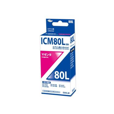EPSON ICM80L互換インクカートリッジ マゼンタ E80LM　日本ナインスター