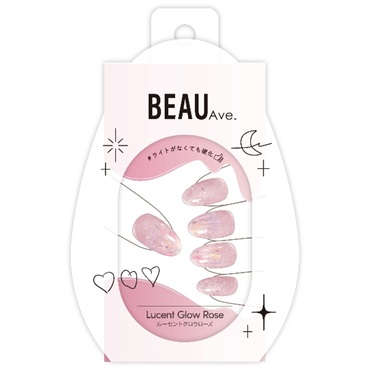 ビューティーアベニュー ジェルネイルシール 24枚 BEAUTY AVENUE アイエスリンク(ルーセントグロウローズ)