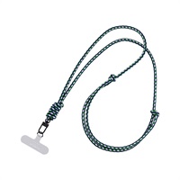 スマートフォン（汎用） ネックストラップ 「SHOULTY MULTI STRAP」 丸紐タイプ  LN-SS01　ＭＳソリューションズ(ネイビー/ホワイト/グリーン)