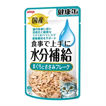 国産 健康缶 パウチ 水分補給 まぐろとささみフレーク 40g アイシア
