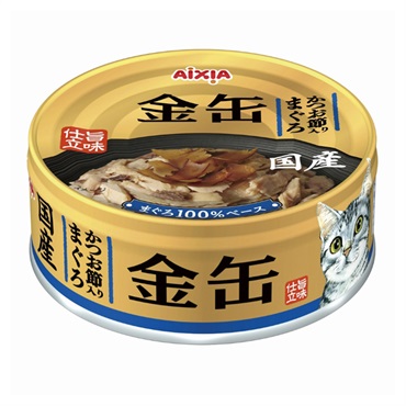 金缶 かつお節入りまぐろ 70g アイシア