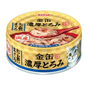 金缶 濃厚とろみ かつお節入りまぐろ 70g アイシア