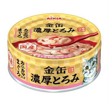 金缶 濃厚とろみ カニカマ入りまぐろ 70g アイシア