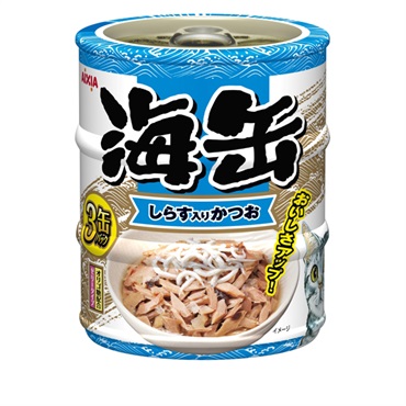海缶 ミニ 3P しらす入りかつお 60g×3缶 アイシア