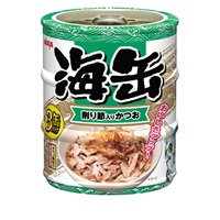 海缶 ミニ 3P 削り節入りかつお 60g×3缶 アイシア(60g×3缶)