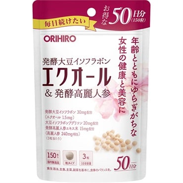 エクオール&発酵高麗人参徳用 150粒 オリヒロ ORIHIRO オリヒロ
