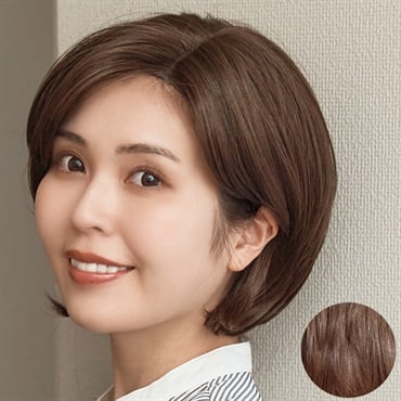 大人エレガントショート マロンブラウン