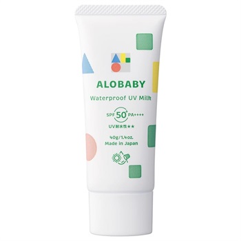 ALOBABY アロベビー ウォータープルーフUVミルク SPF50⁺ PA++++ 0ヵ月～ 日焼け止め(4571461542775)