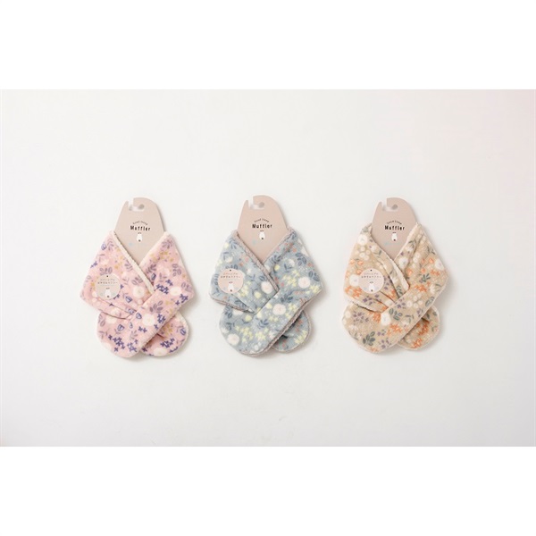 おんぷ商品 小花柄×シープタッチ さしこみ おやすみマフラー 1個 オーブ AUBE