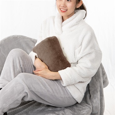 グローバルジャパン 蓄熱式湯たんぽ ふわんぽ ブラウン | イオン