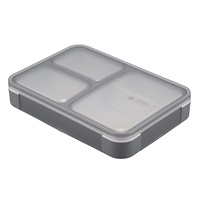薄型弁当箱　抗菌フードマン６００　グレー(グレー)
