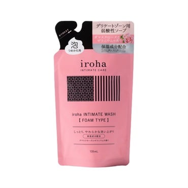 iroha INTIMATE WASH FOAM TYPE ダマスクローズとゼラニウムの香り 詰め替え用 135ml イロハ TENGA