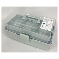 3段収納ボックス(ブルー-M)