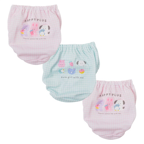 DRYまるもちチェックショーツ2枚組プラス１ キッズ 女の子