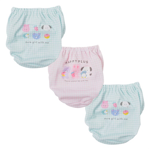 DRYまるもちチェックショーツ2枚組プラス１ キッズ 女の子