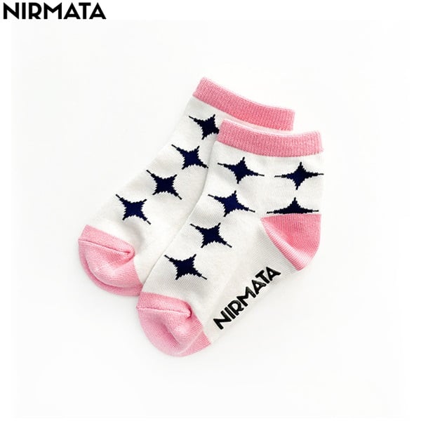 NIRMATA(ニルマータ) 星柄ショート丈ソックス 男の子 女の子 キッズ(ピンク-15-20cm)