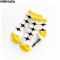 NIRMATA(ニルマータ) 星柄ショート丈ソックス 男の子 女の子 キッズ(イエロー-15-20cm)