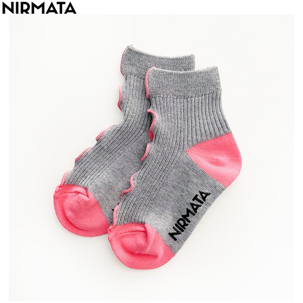 NIRMATA(ニルマータ) メローショート丈ソックス 男の子 女の子 キッズ(グレー-15-20cm)