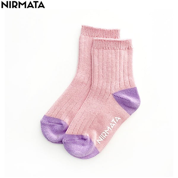 NIRMATA(ニルマータ) ２面切替ショート丈ソックス 男の子 女の子 キッズ(ピンク-15-20cm)