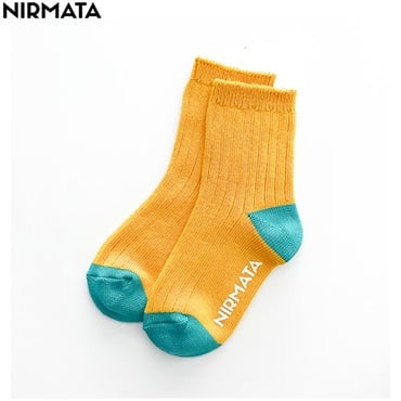 NIRMATA(ニルマータ) ２面切替ショート丈ソックス 男の子 女の子 キッズ(イエロー-15-20cm)