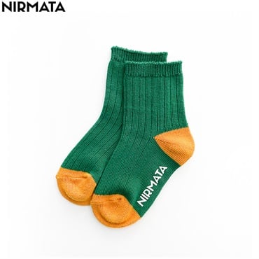 NIRMATA(ニルマータ) ２面切替ショート丈ソックス 男の子 女の子 キッズ(グリーン-15-20cm)