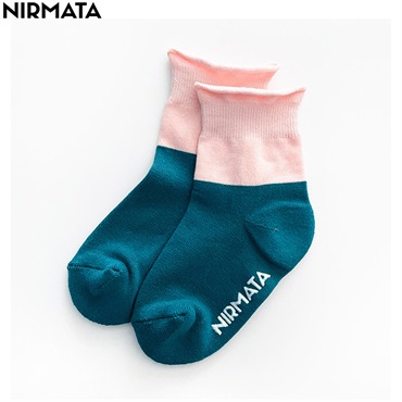 NIRMATA(ニルマータ) トップロールショート丈ソックス 男の子 女の子 キッズ(グリーン-15-20cm)