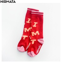 NIRMATA(ニルマータ) ロゴハイソックス 男の子 女の子 キッズ(レッド-15-20cm)