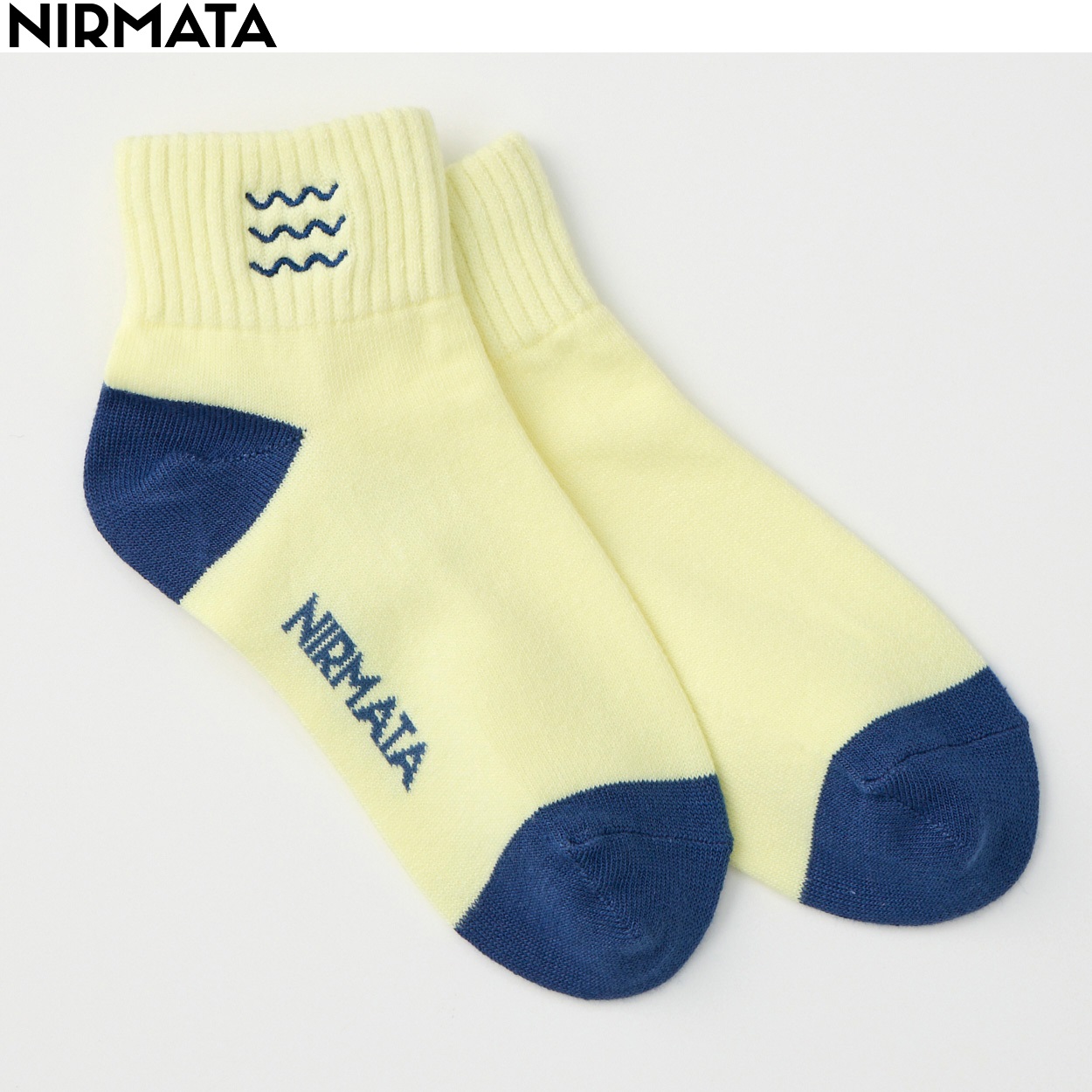 NIRMATA(ニルマータ) 波ロゴ刺繍柄 ショート丈ソックス 男の子 女の子