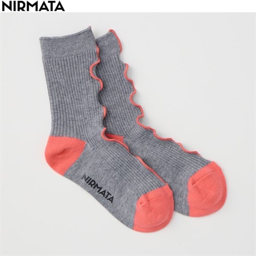 NIRMATA(ニルマータ) メロー クルー丈ソックス 男の子 女の子 キッズ(グレー-19-21cm)