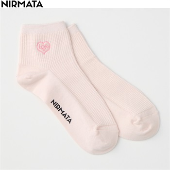 NIRMATA(ニルマータ) ラブショート丈ソックス 男の子 女の子 キッズ(ペールピンク-19-21cm)
