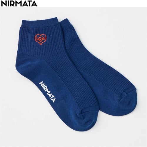 NIRMATA(ニルマータ) ラブショート丈ソックス 男の子 女の子 キッズ(ネイビー-19-21cm)