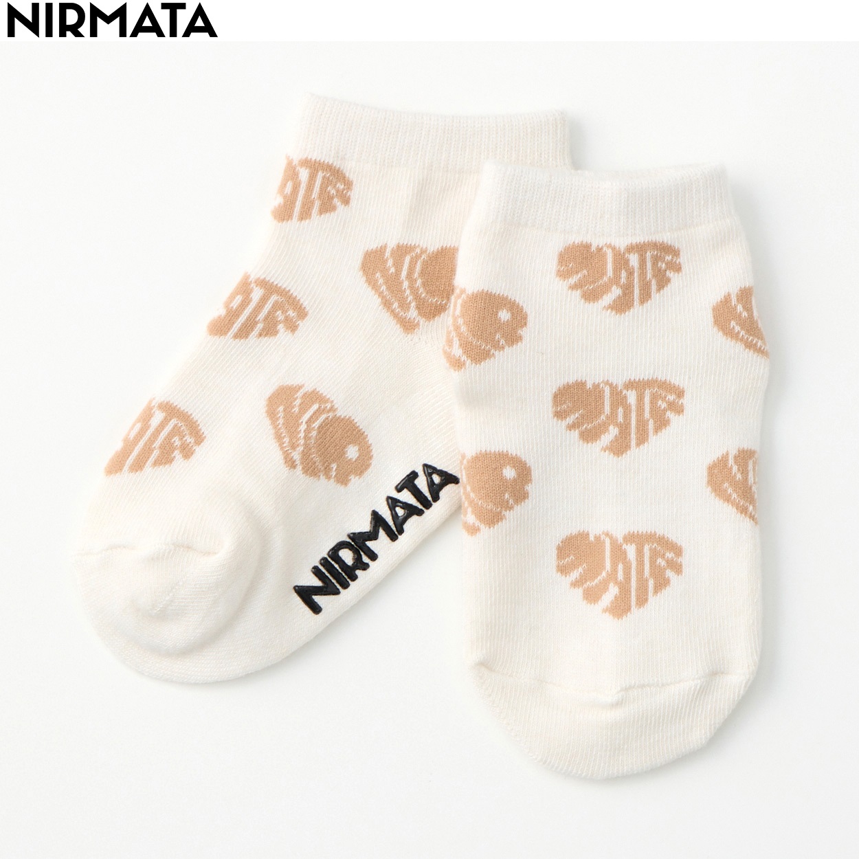 NIRMATA(ニルマータ) ハートショート丈ソックス 15-20cm 男の子 女の子 キッズ(オフ-15-20cm)