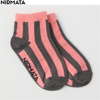 NIRMATA(ニルマータ) ストライプショート丈ソックス 15-20cm 男の子 女の子 キッズ(ピンク-15-20cm)