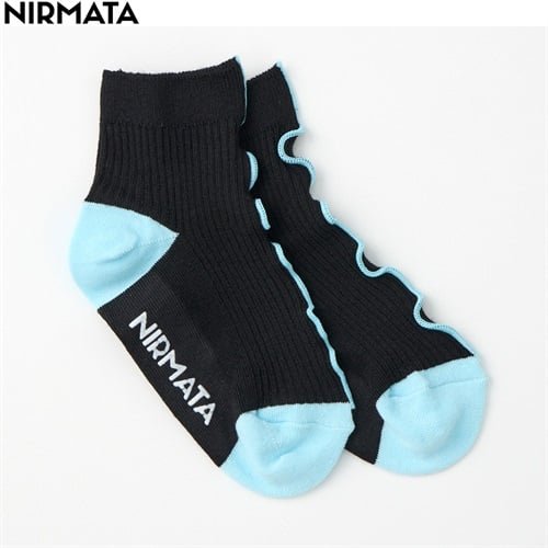 NIRMATA(ニルマータ) メロー クルー丈ソックス 男の子 女の子 キッズ(ブラック-15-20cm)