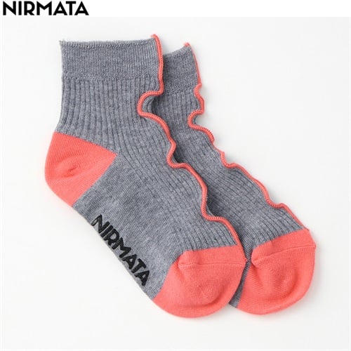 NIRMATA(ニルマータ) メロー クルー丈ソックス 男の子 女の子 キッズ(グレー-15-20cm)