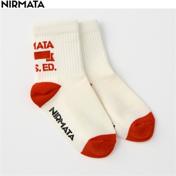 NIRMATA(ニルマータ) バック文字柄クルー丈ソックス 男の子 女の子 キッズ(オフ-15-20cm)