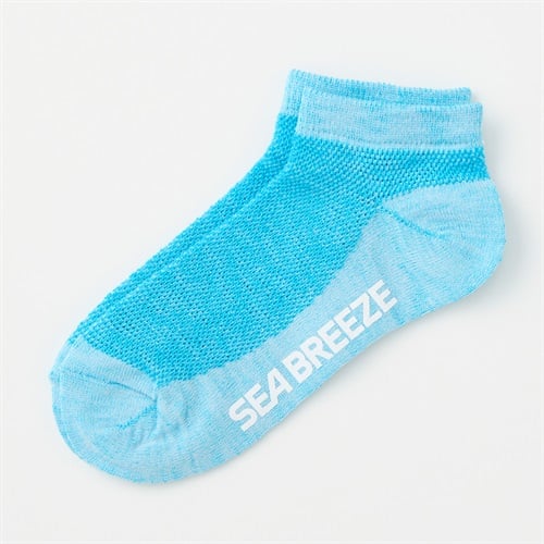 シーブリーズ メッシュスニーカー丈ソックス 男の子 女の子 キッズ(ブルー-19-24cm)