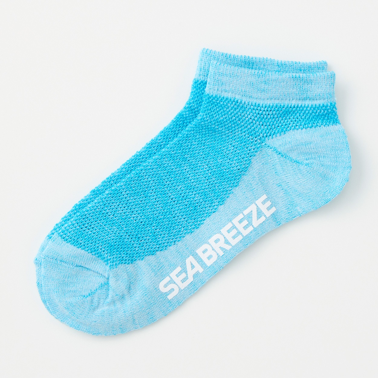 シーブリーズ メッシュスニーカー丈ソックス 男の子 女の子 キッズ(ブルー-19-24cm)