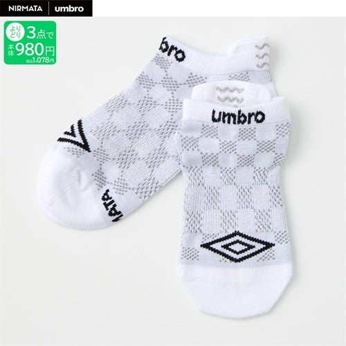 NIRMATA×umbro チェッカースニーカー丈ソックス 男の子 キッズ