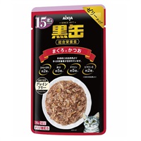 C 内容変更！　黒缶 パウチ　70g×120袋 黒缶 パウチ 15歳頃からの まぐろとかつお 70g 黒缶 アイシア
