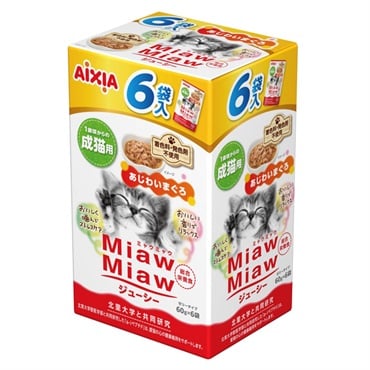 MiawMiaw ジューシー あじわいまぐろ 60g×6袋 ミャウミャウ アイシア