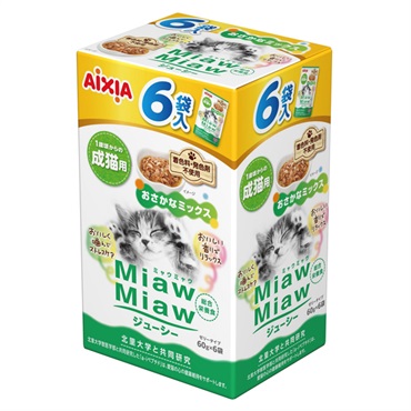 MiawMiaw ジューシー おさかなミックス 60g×6袋 ミャウミャウ アイシア