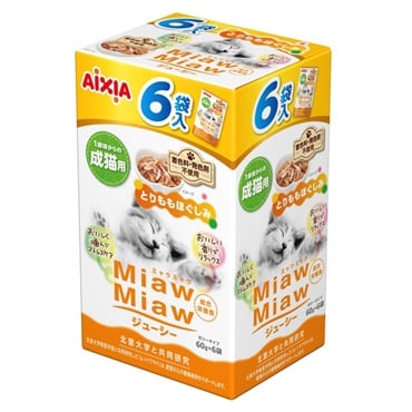 MiawMiaw ジューシー とりももほぐしみ 60g×6袋 ミャウミャウ アイシア