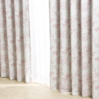 ホームコーディ 花柄プリント遮光ドレープカーテン リリー 幅 | イオン