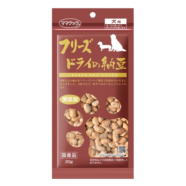 フリーズドライの納豆 犬用 30g ママクック(30g)