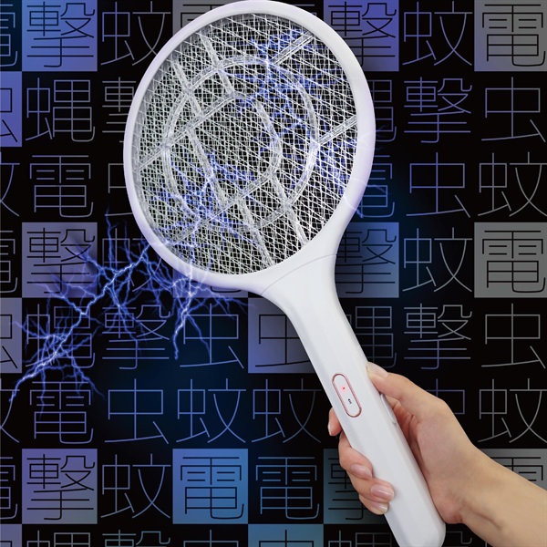 電撃殺虫ラケット 2-In-1 3000V LED電気バグZapper昆虫キラーUSB 