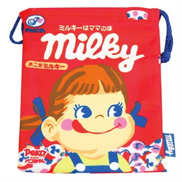 お菓子パッケージ 巾着ポーチ(ミルキー)