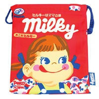 お菓子パッケージ 巾着ポーチ(ミルキー)